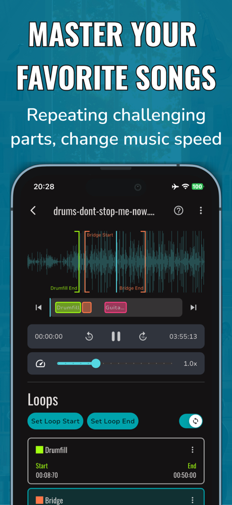 Audio Looper - RepeatLab screenshot 1