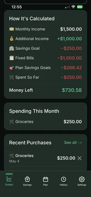 MoneyLeft: Safe to Spend screenshot 3