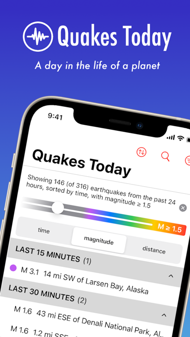 Quakes Today Screenshot