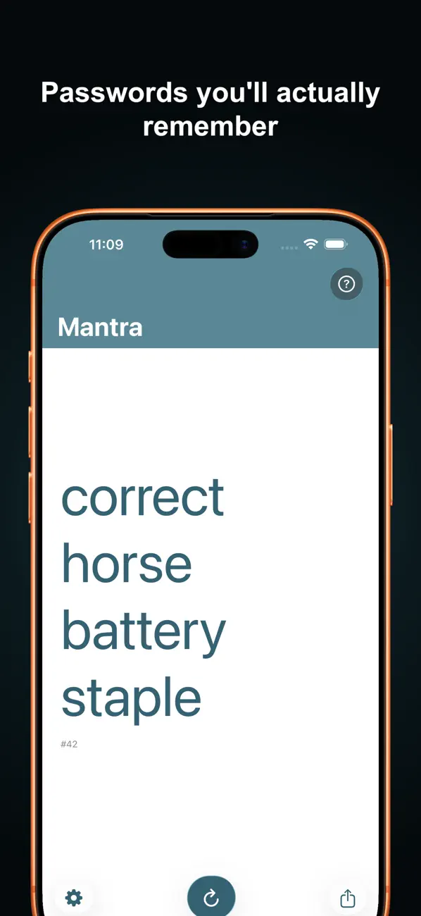 Screenshot #1 pour Mantra - Password Generator