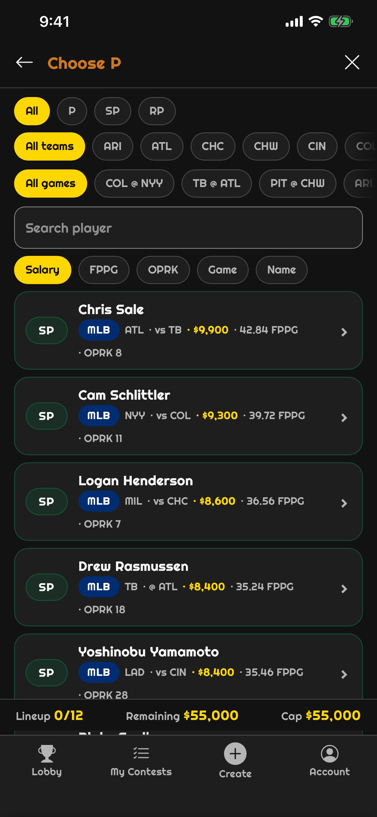 Screenshot 7 of iDraft Daily Fantasy Sports