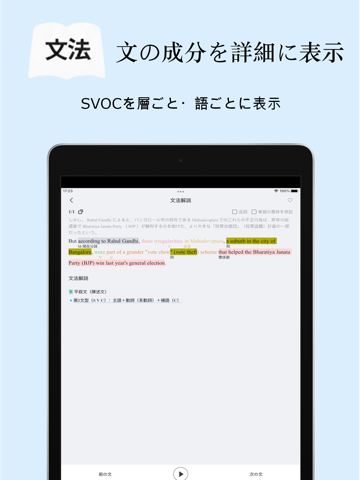 文法解析アシスタント iPad screenshot 2