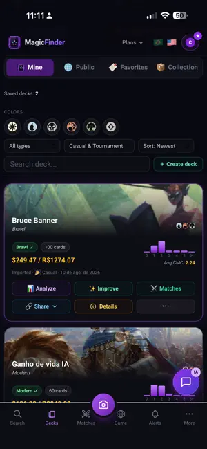 MagicFinder: Scan, Life, Decks screenshot 4