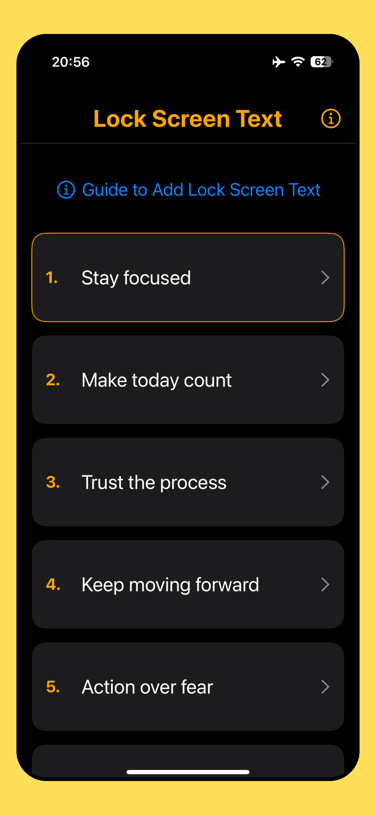 Lock Screen Text screenshot 6