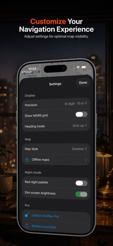 GridNav - MGRS Land Nav GPS iPhone screenshot