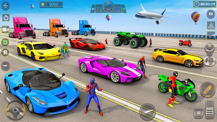 SuperHero Car Stunt Ramp City screenshot-7