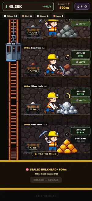 Deep Shaft: Idle Miner screenshot 2