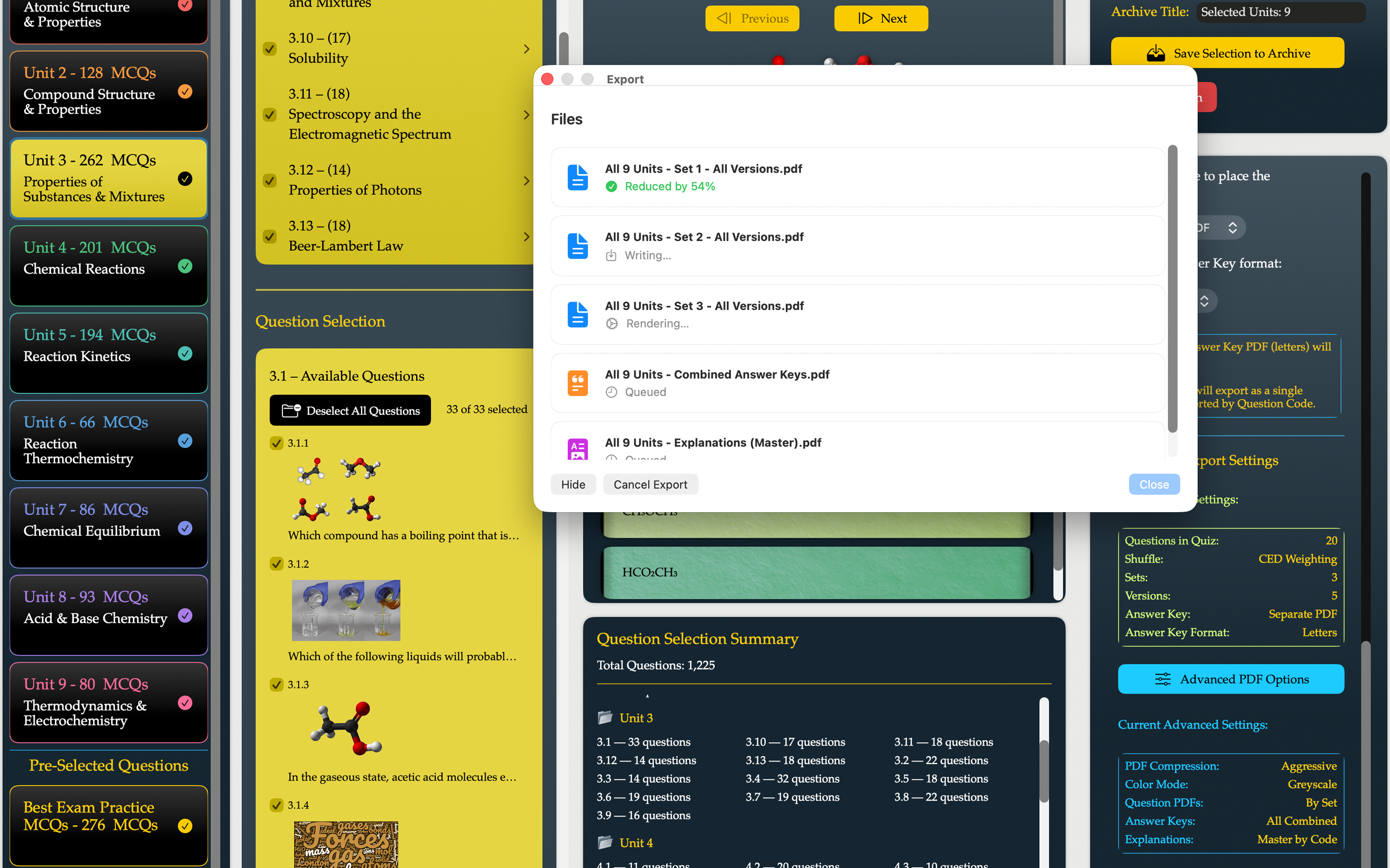 AP Chemistry Quiz & PDF Maker