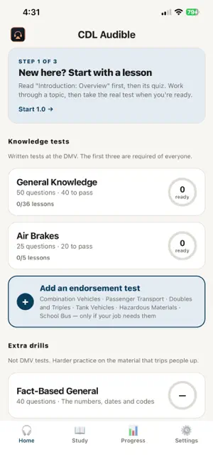 CDL Audible screenshot 2
