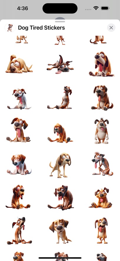 Dog Tired Stickers