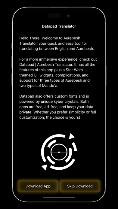 Aurebesh Translator Screenshot