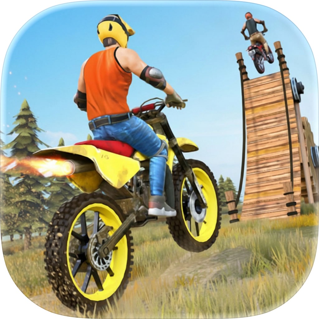 Apple App Store cover for Bike Stunt 3D Race Bike Games