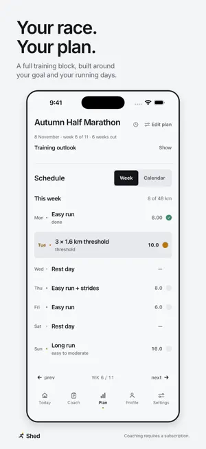 Shed: AI Running Coach screenshot 2