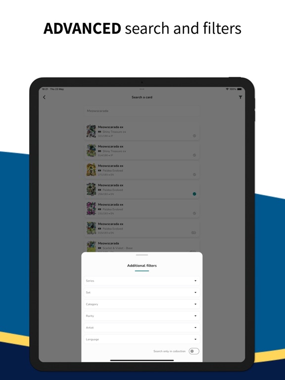 TCG MasterDex - Track cards iPad screenshot 5 - Utilities app