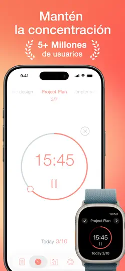 Captura de pantalla de Be Focused Pro: Timer Pomodoro en iPhone 1