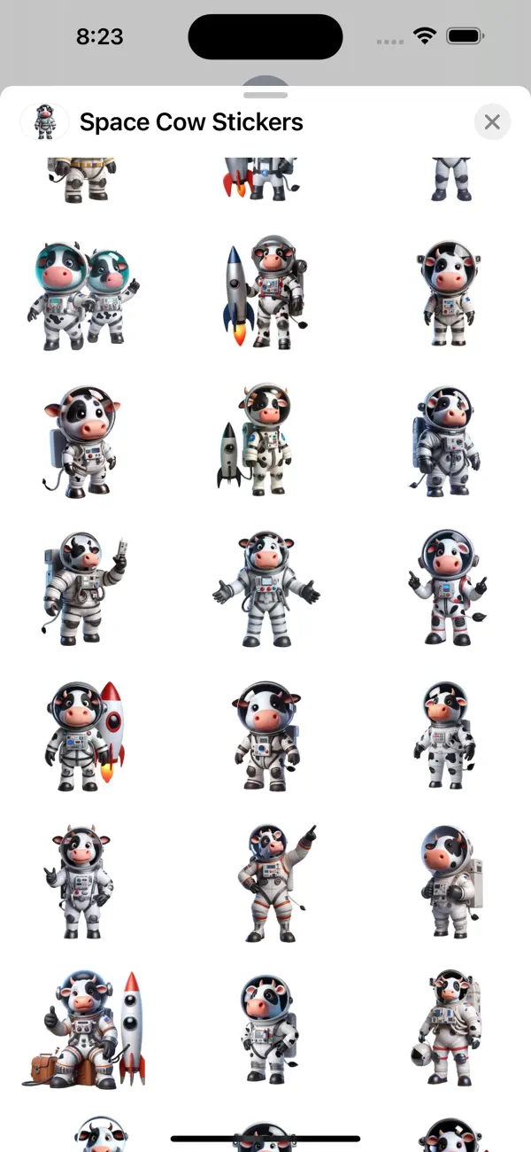 Screenshot #2 pour Space Cow Stickers