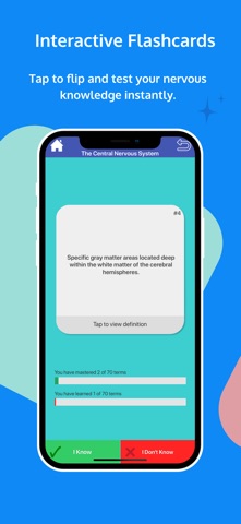 Nervous System Flashcards iPhone screenshot