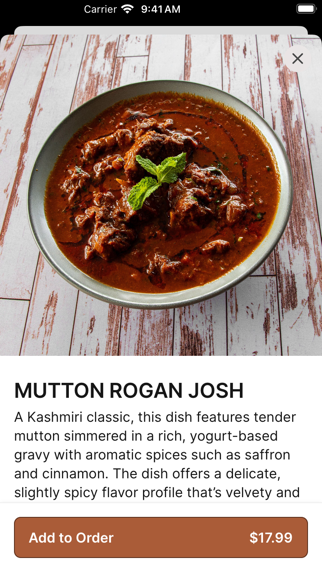 VEDA INDIAN CUISINE & BAR iPhone screenshot 4 - Food & Drink app