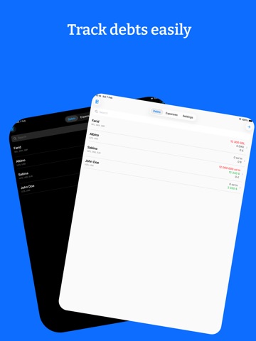 Debtinex - Debt Expense Track iPad screenshot