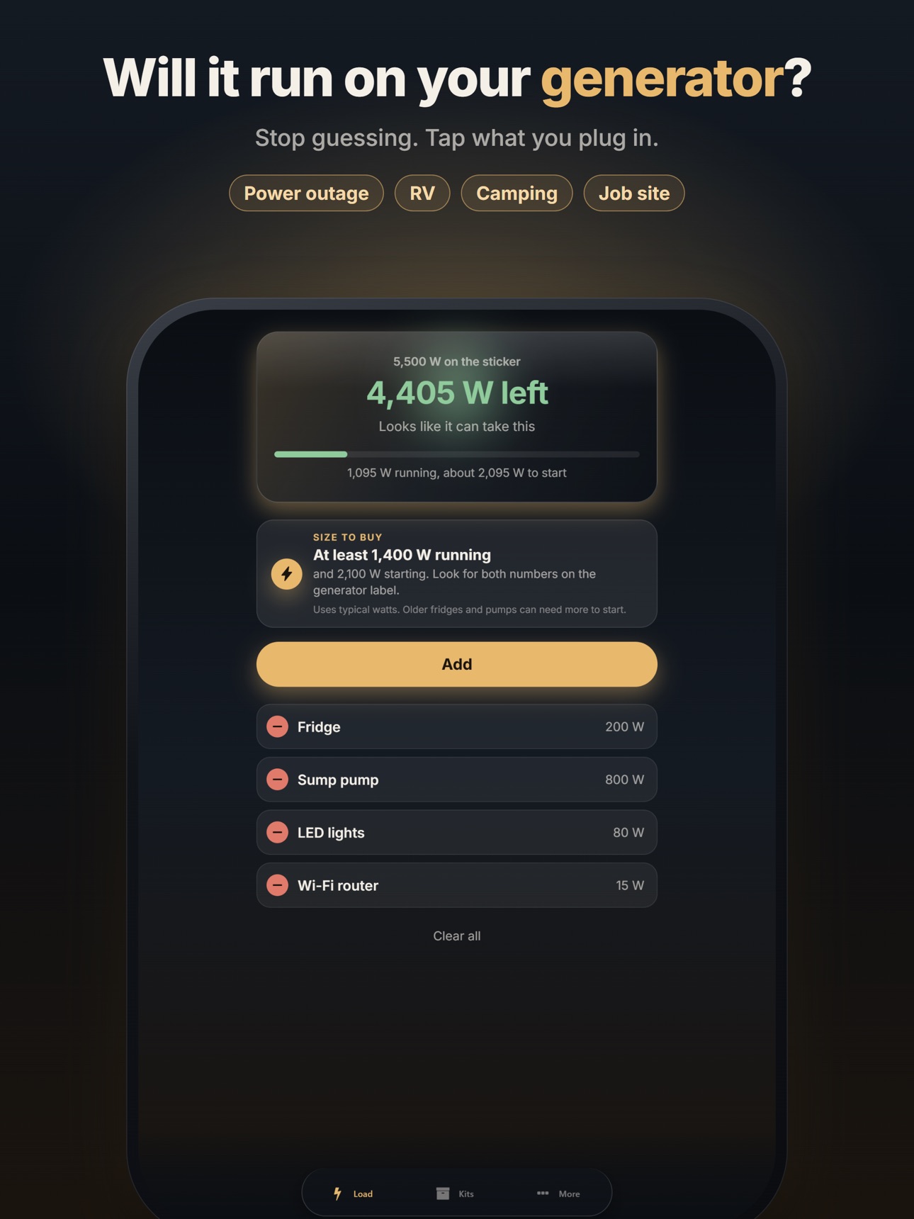 Screenshot 7 of Generator Wattage Calculator