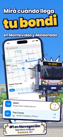 AhiVoy: Buses Uruguay App Store screenshot 1