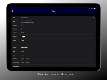 Infinity Lists iPad screenshot