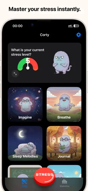 Corty: Breathing & Stress Free screenshot 3