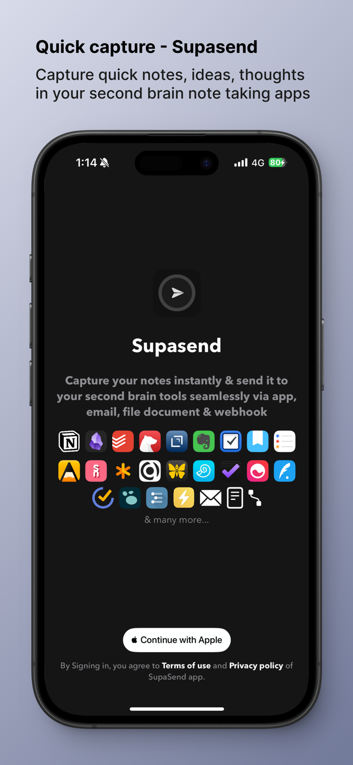 Quick Capture - Supasend