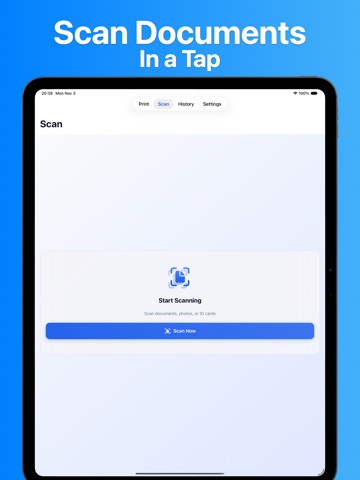 Printer app, Smart AIR printer iPad screenshot