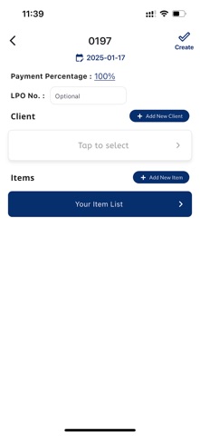 Quote - Invoice screenshot