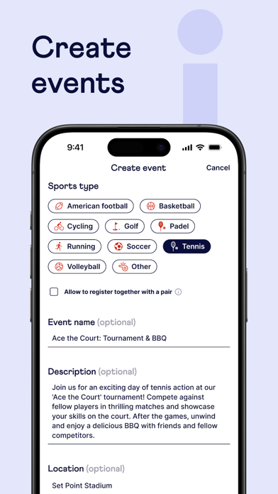 Wisl - Sports matchmaking Screenshot