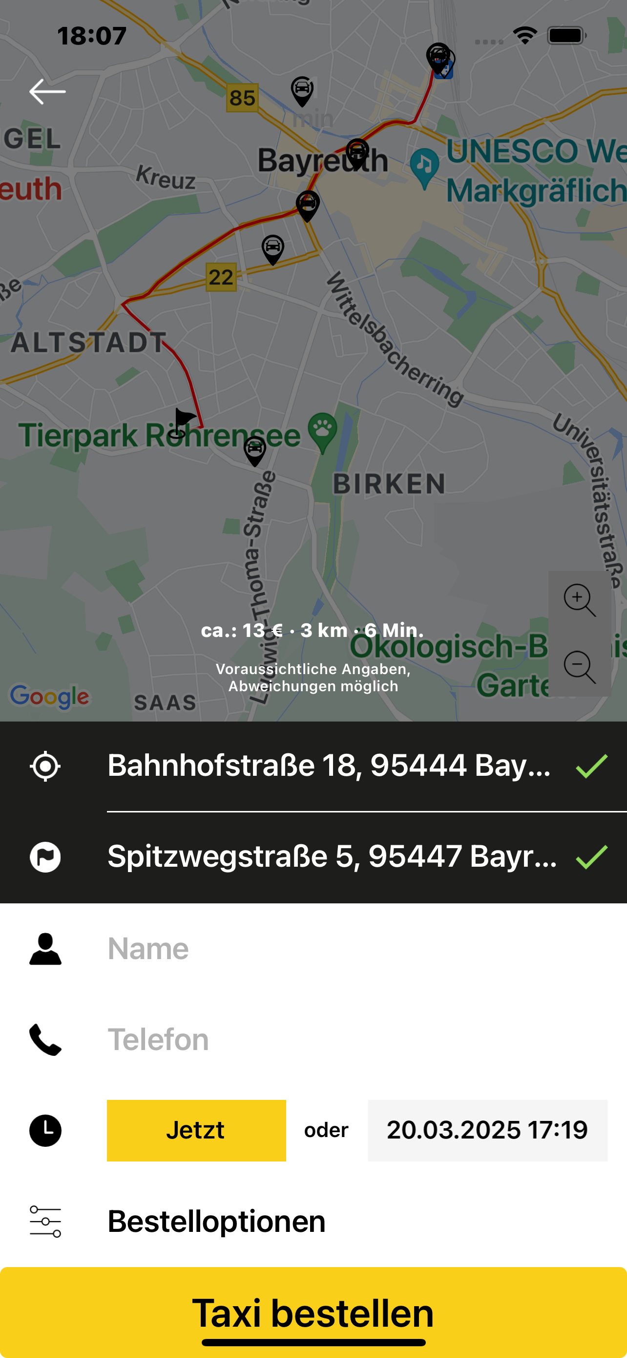 Taxi Kroter - Bayreuth
