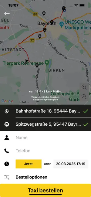 Taxi Kroter - Bayreuth screenshot 3