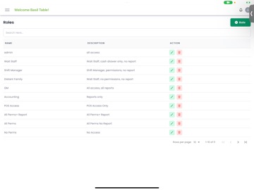 Basil Backoffice iPad screenshot