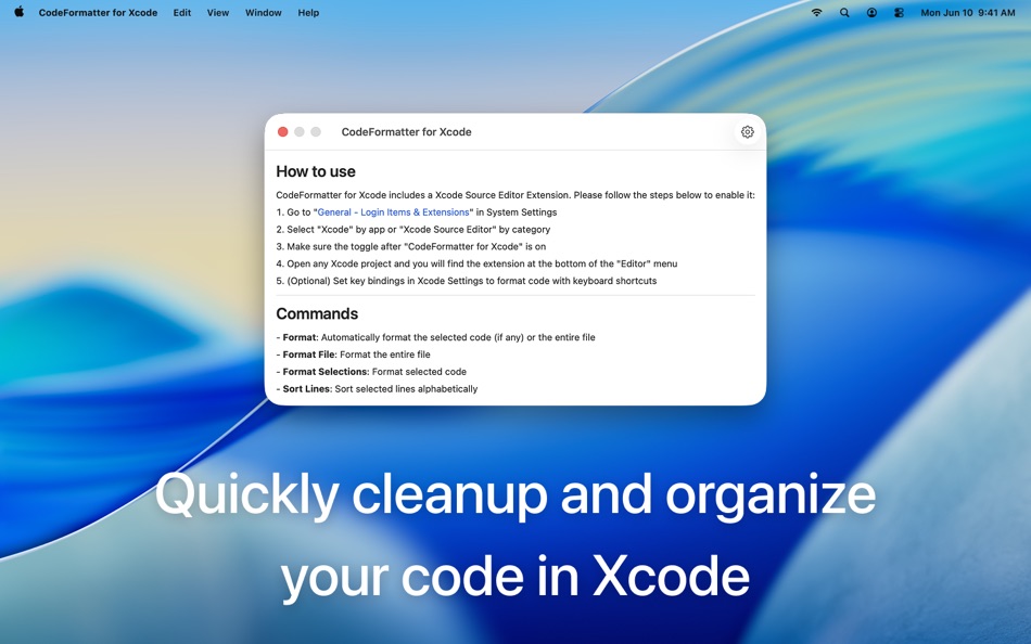 #1. CodeFormatter (macOS) Által: 佳鑫 寿