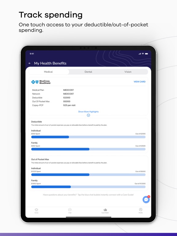 Oaker Benefits iPad screenshot 4 - Medical app