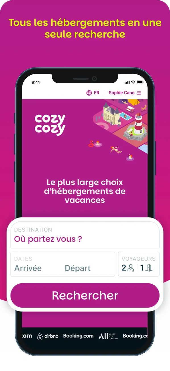 Screenshot #1 pour Cozycozy TOUS les hébergements