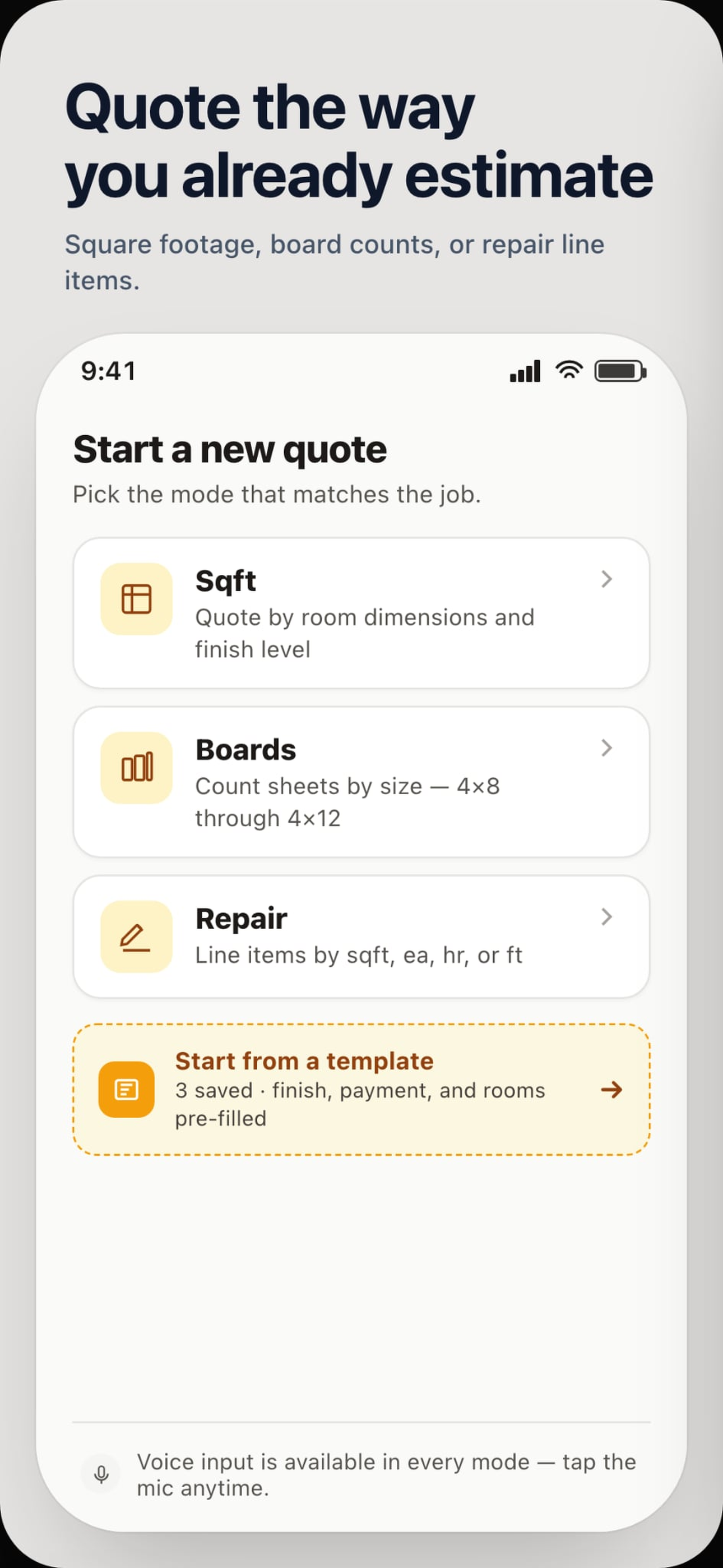 Drywall Pro: Quote & Estimate screenshot 2