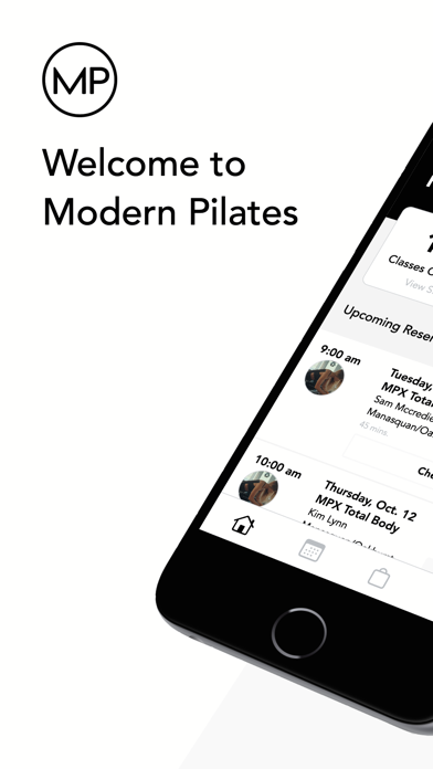 Modern Pilates Studio iPhone screenshot 1 - Health & Fitness app