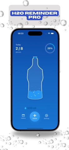 H2O Reminder Pro iPhone screenshot