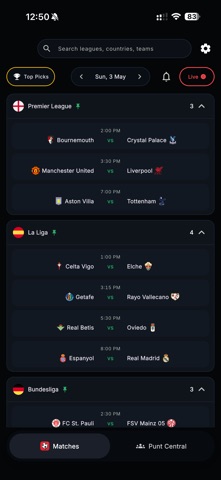 Puntsville: Live Scores & Tips screenshot