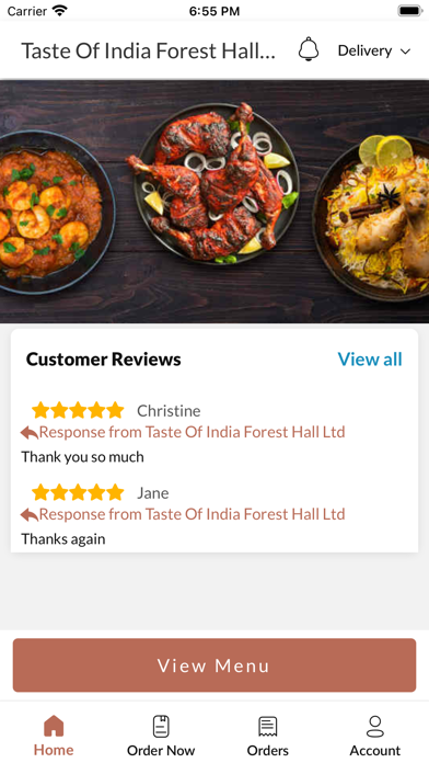Taste OfIndia Forest Hall Ltd, Screenshot