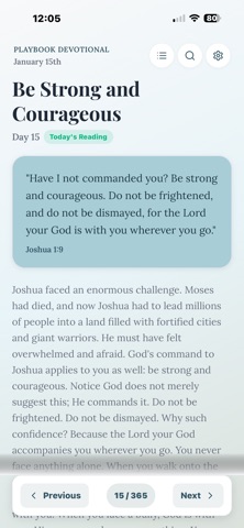 Playbook Devotional Screenshot 1 of 5