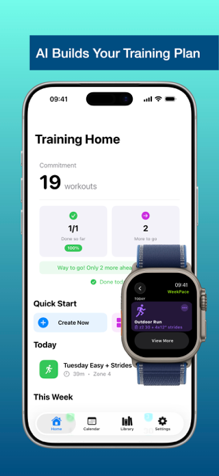 WeekPace: Apple Watch Run Plan Screenshot 1 of 5