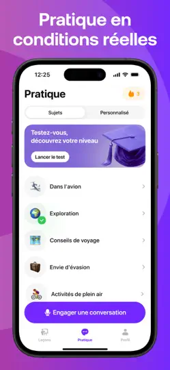Capture d'écran de Praktika – Parlez Anglais IA sur iPhone 6