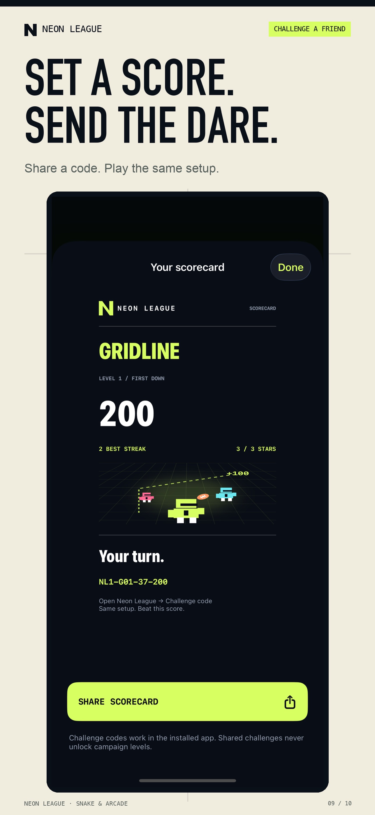 Screenshot 9 of Neon League: Snake & Arcade
