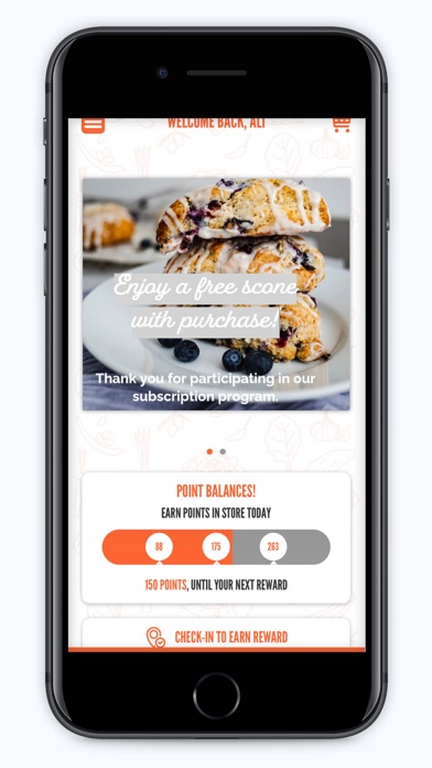 Paytronix Cafe Rewards Screenshot