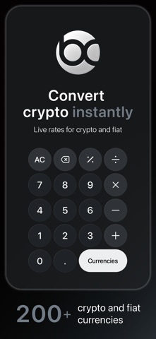 Bitcalc: Crypto, FX Calculator iPhone screenshot