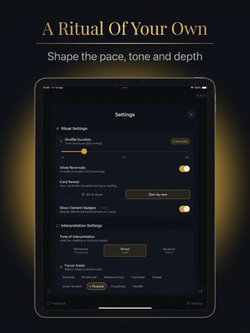 Intuitum: Tarot & Intuition iPad screenshot