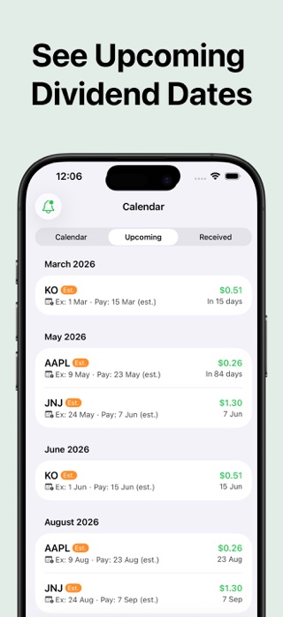 Dividend Tracker: US Stocks Screenshot 4 of 6